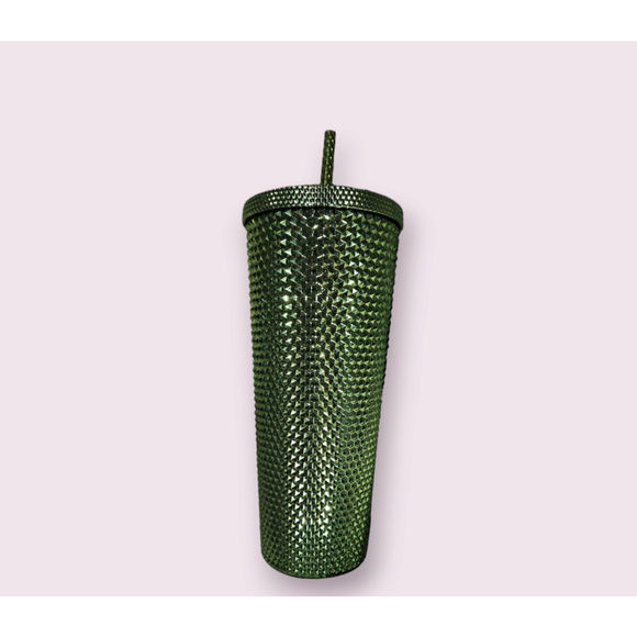 Starbucks Studded 2023 Tumbler with Straw, Green Metallic 24 Fl Oz New - Picture 6 of 8